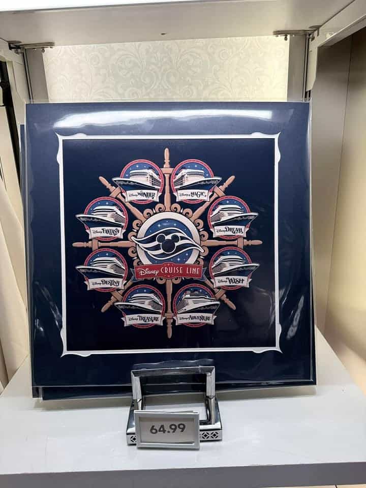 Disney Cruise Line logo with ship and steering wheel design.