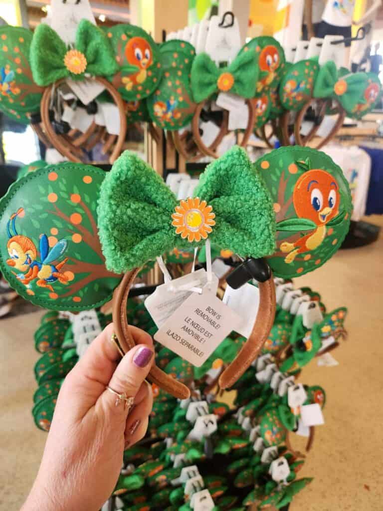 Cute Disney Tiki Bird Headbands with Green Bow and Tiki Bird Design.