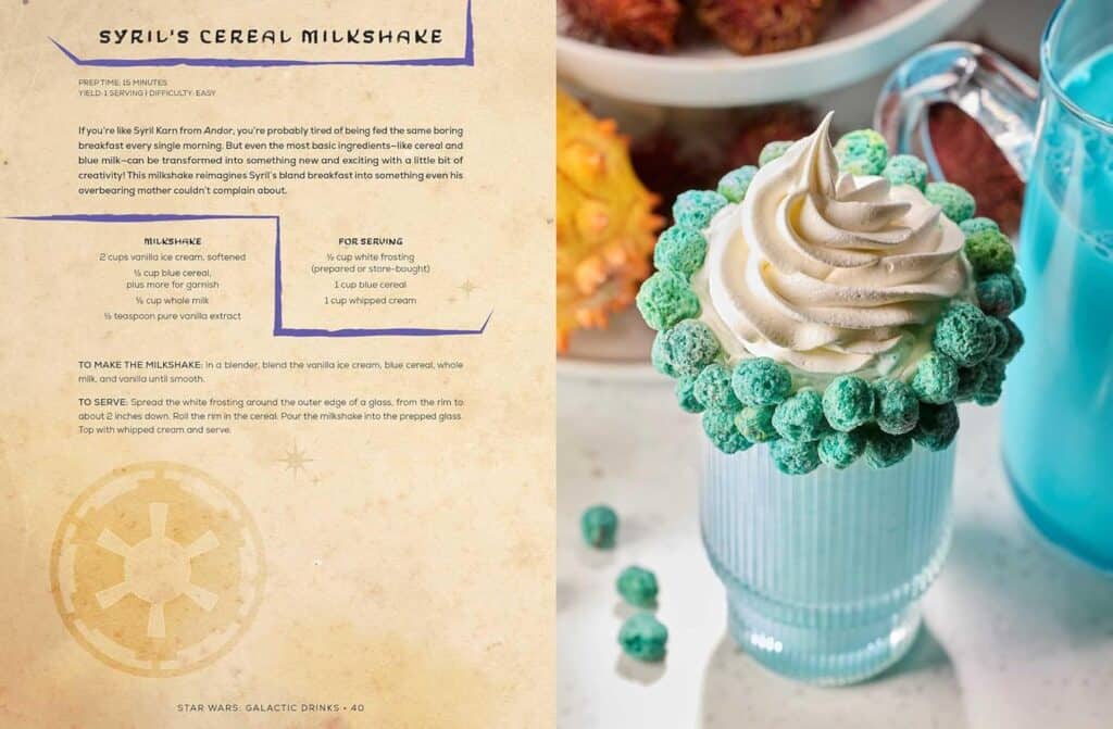 Disney-inspired spring beverage with whipped cream and colorful candies.