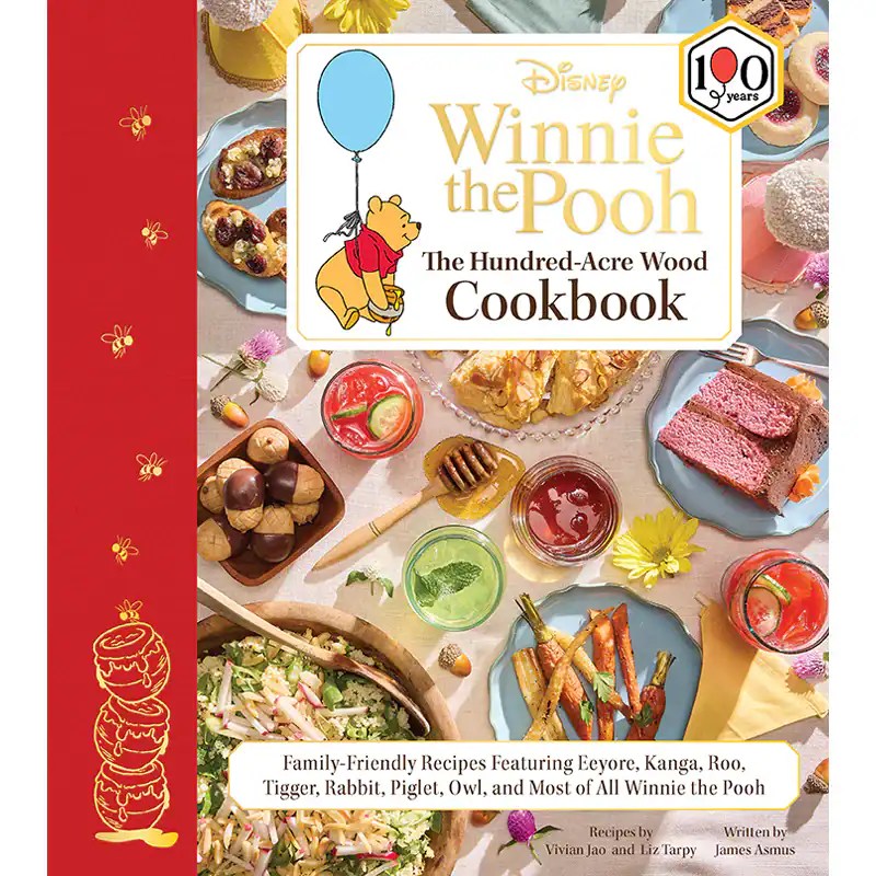 Disney Winnie the Pooh cookbook with colorful food photos and themed recipes.