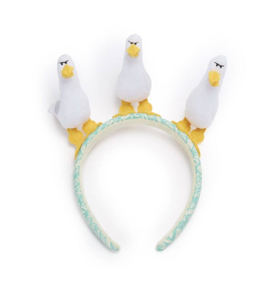 Disney duck headband with plush duck figures for kids and adults, fun costume accessory.