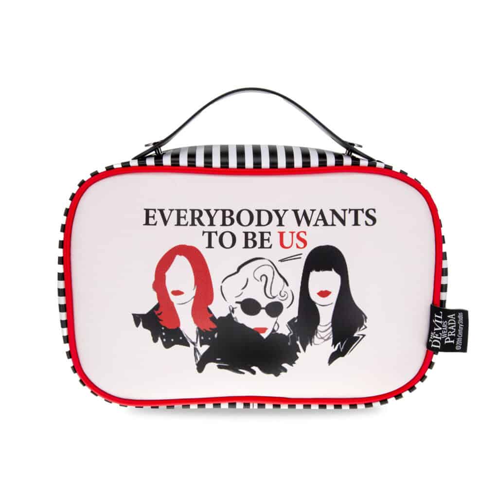 Stylish Disney Fashionista bag featuring iconic women illustration and bold text.