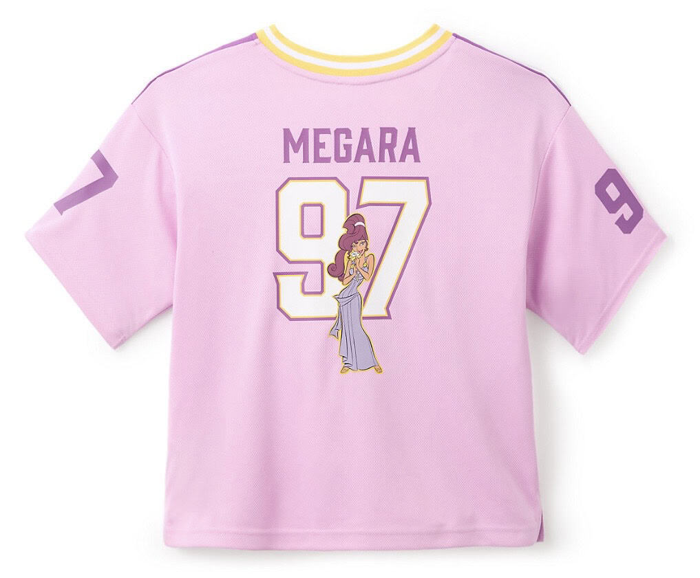 Pink Megara Disney jersey with character illustration and number 97.