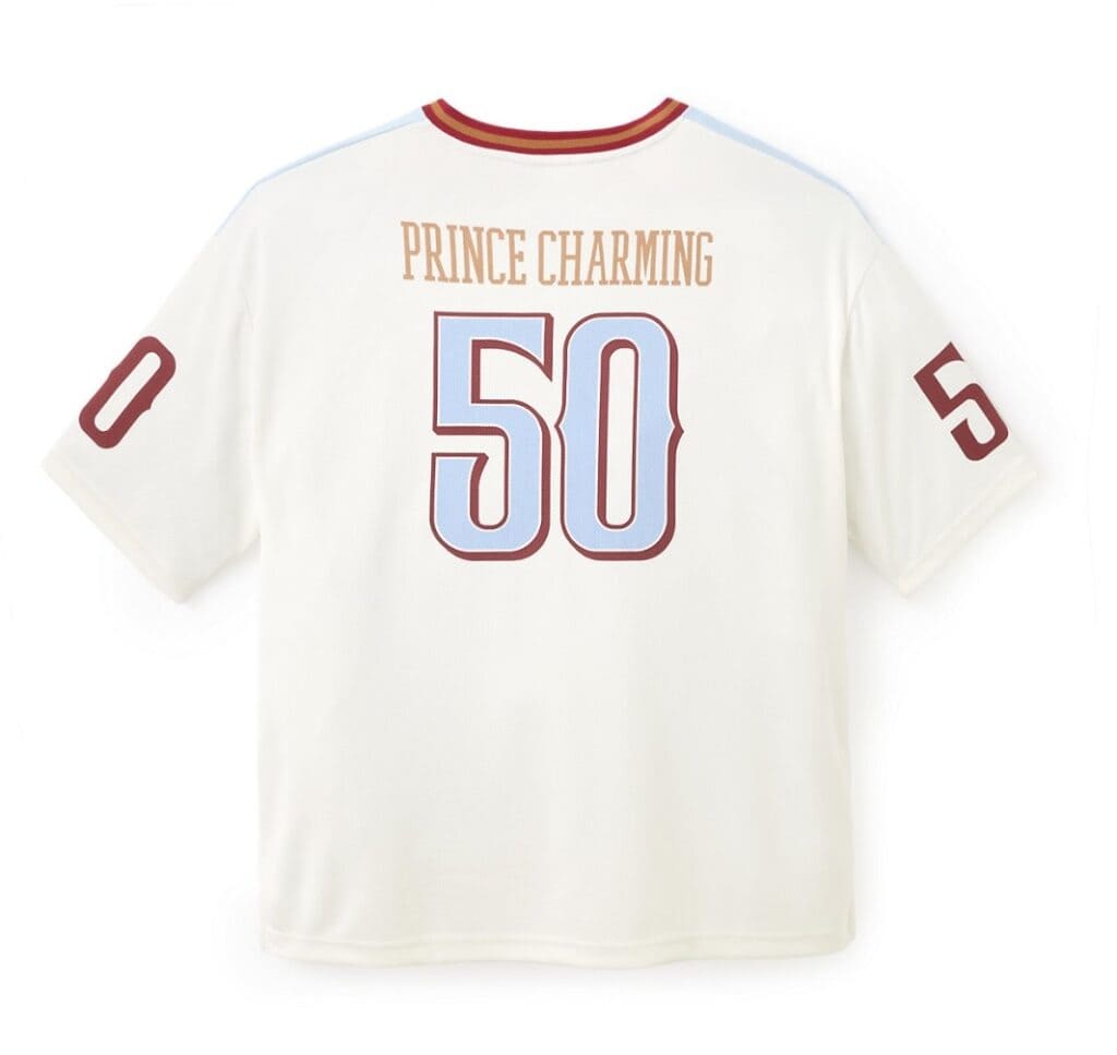 Prince Charming sports jersey with number 50 and classic Disney design.