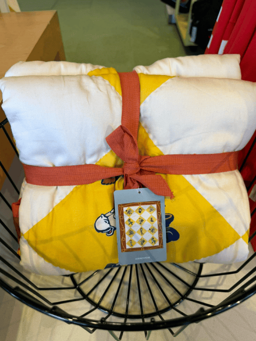 Colorful Disney-themed quilt set with plush fabric and character prints for children.