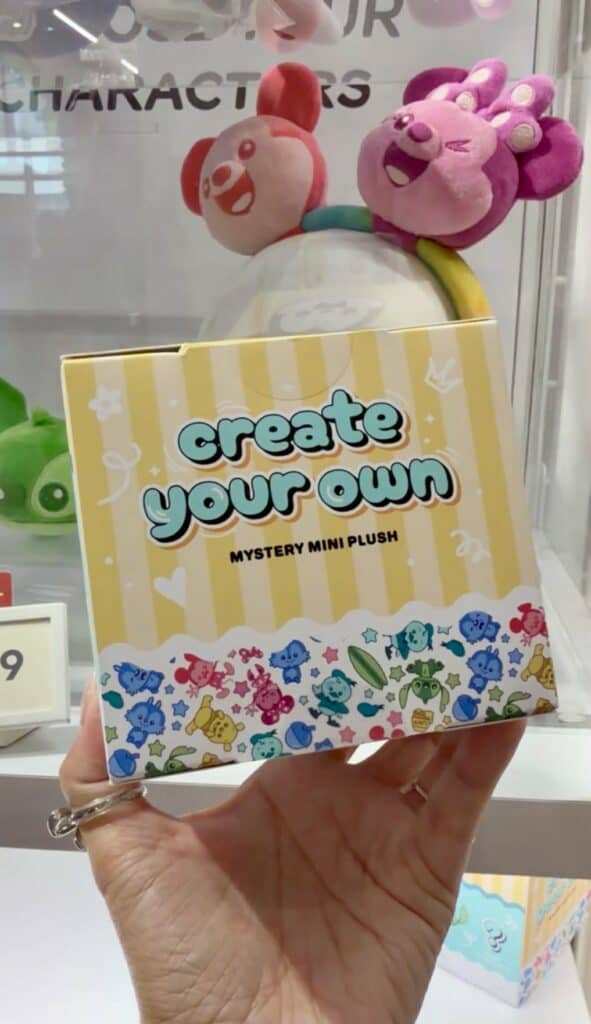 Create your own mystery mini plush toy with this fun DIY kit. Perfect for Disney fans and collectors.