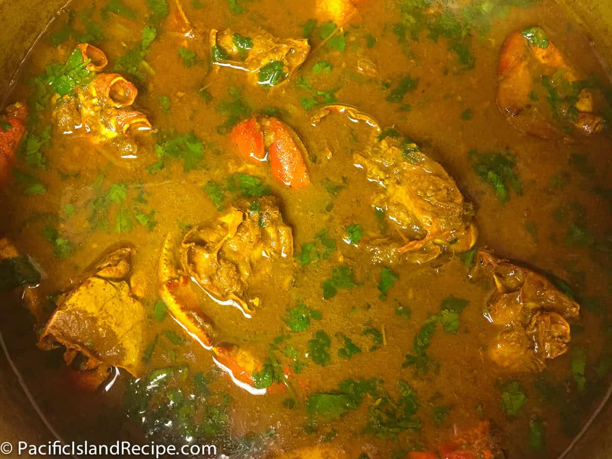 Curry Crab Recipe (suruwa kekra)
