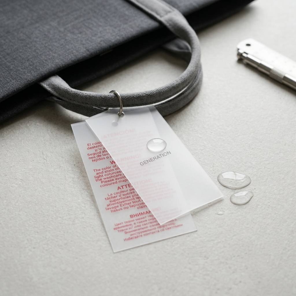 Professional Personalized Semi-Transparent PP Wash Care Label Tags