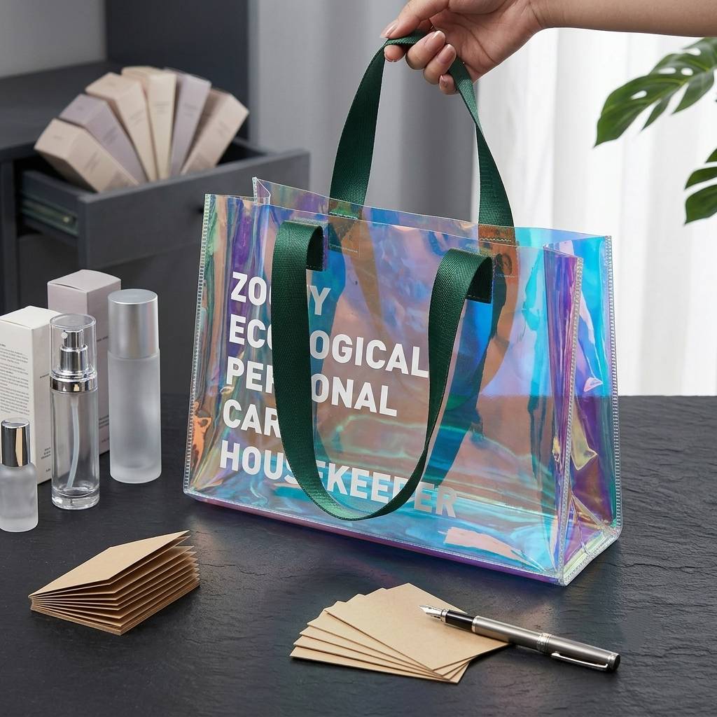 Custom Logo Iridescent Hologram Bags Wholesale For Trendy Brands