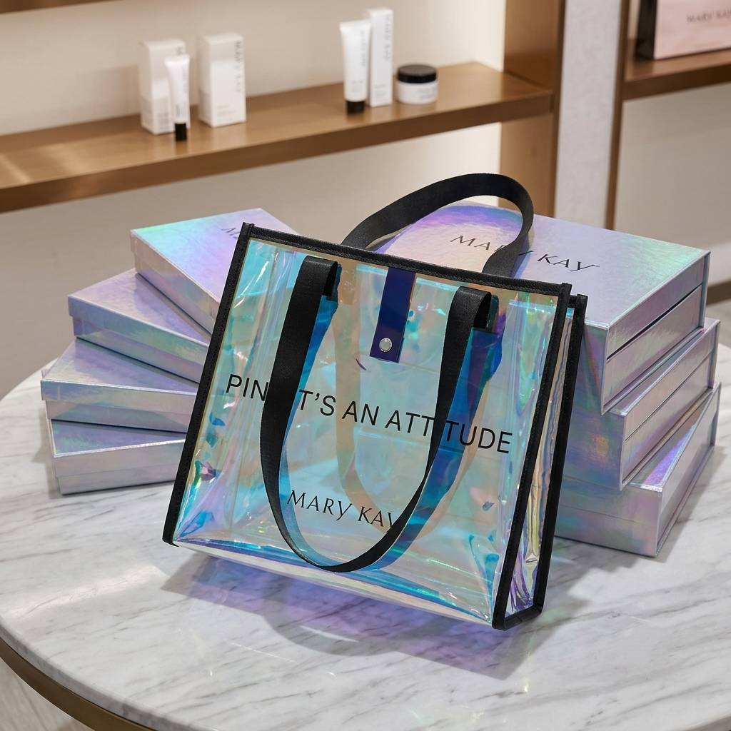 Custom Logo Hologram Bag With Sleek Black Trim Wholesale