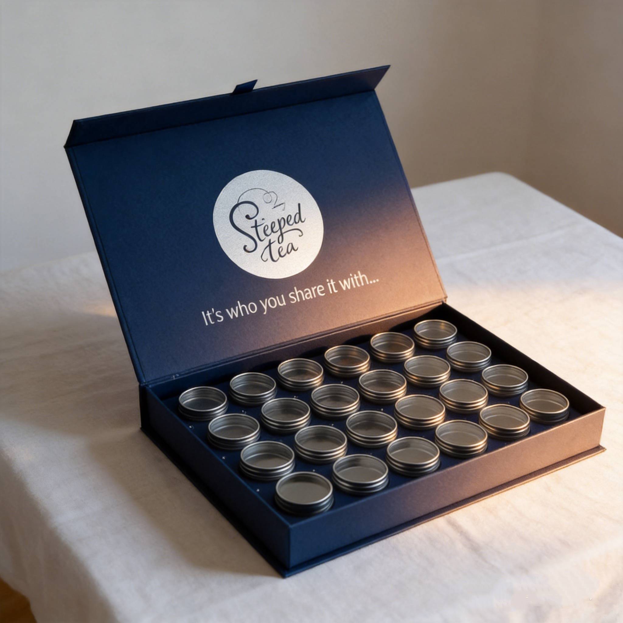 Custom Premium Magnetic Gift Boxes For Loose Leaf Tea Packaging