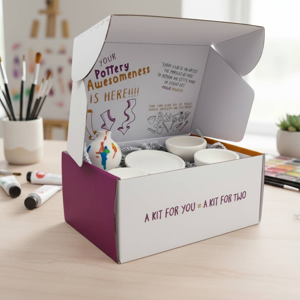 Custom Branded Mailer Boxes For Creative Ceramic Art Sets