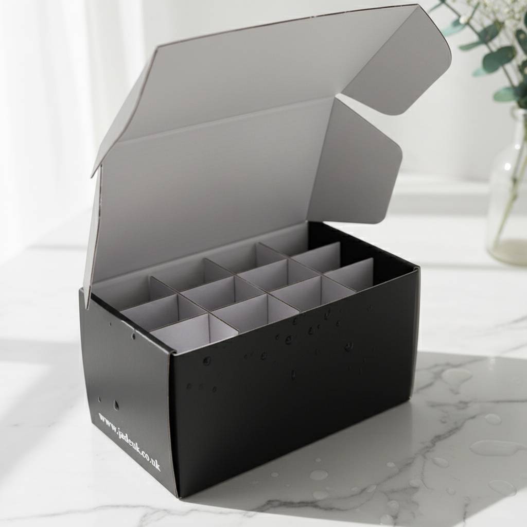 Luxury Matte Finish Custom Paper Box With Grid Inserts