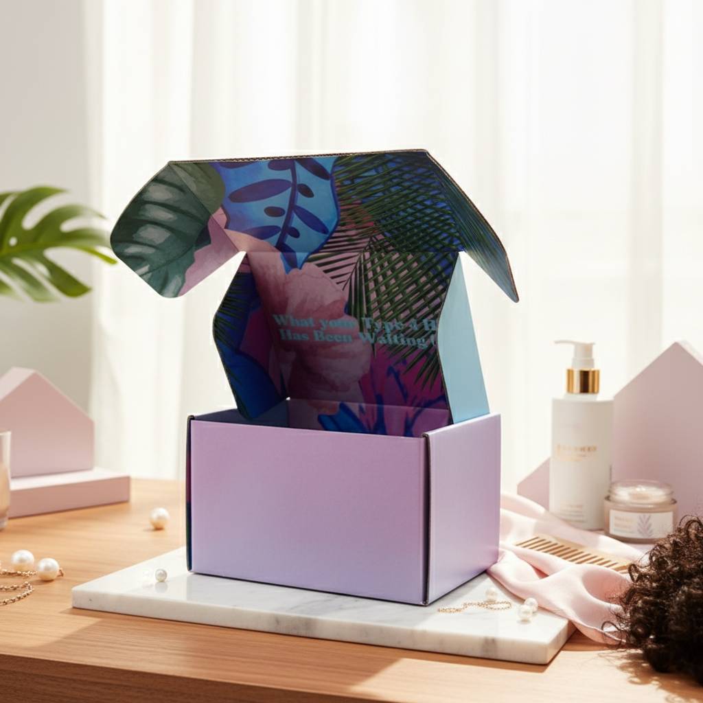 Stylish Matte Purple Mailer Box With Durable Protective Structure
