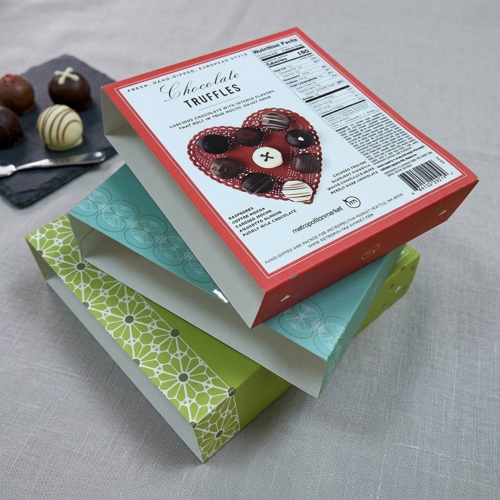 Custom Printed Paper Sleeve For Luxury Chocolate Packaging