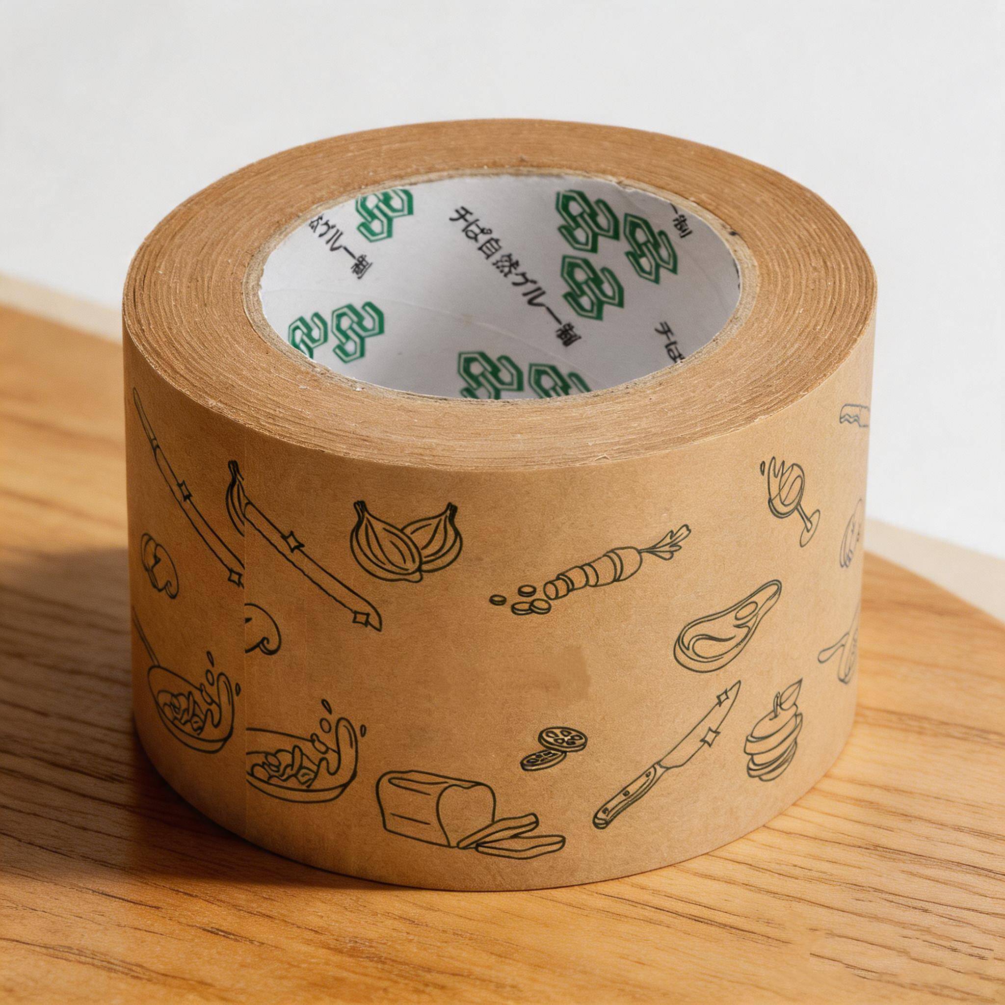 Custom Kraft Paper Packaging Tape For Eco-friendly Brand Identity