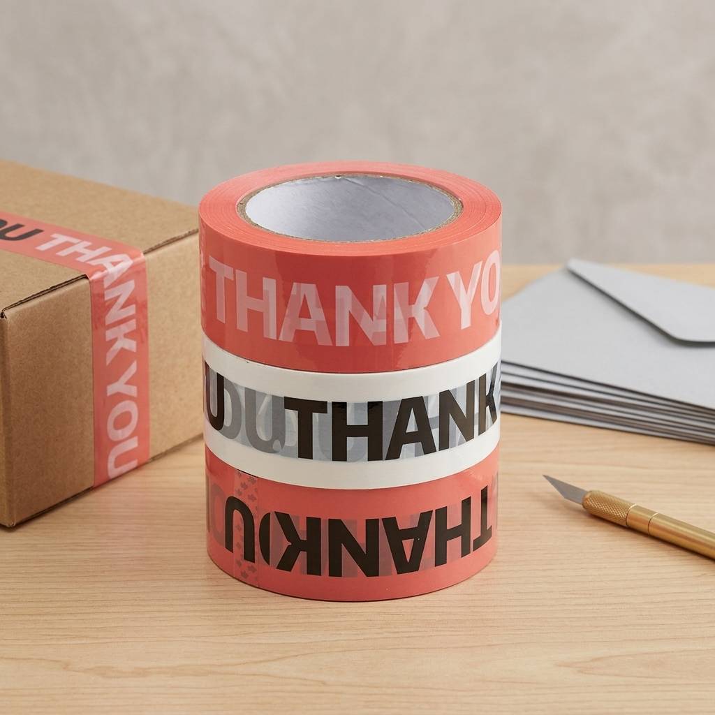 Customized Shipping Tape With Thank You Design For E-commerce