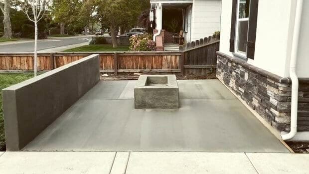 Concrete fire-pit in Roseville, CA