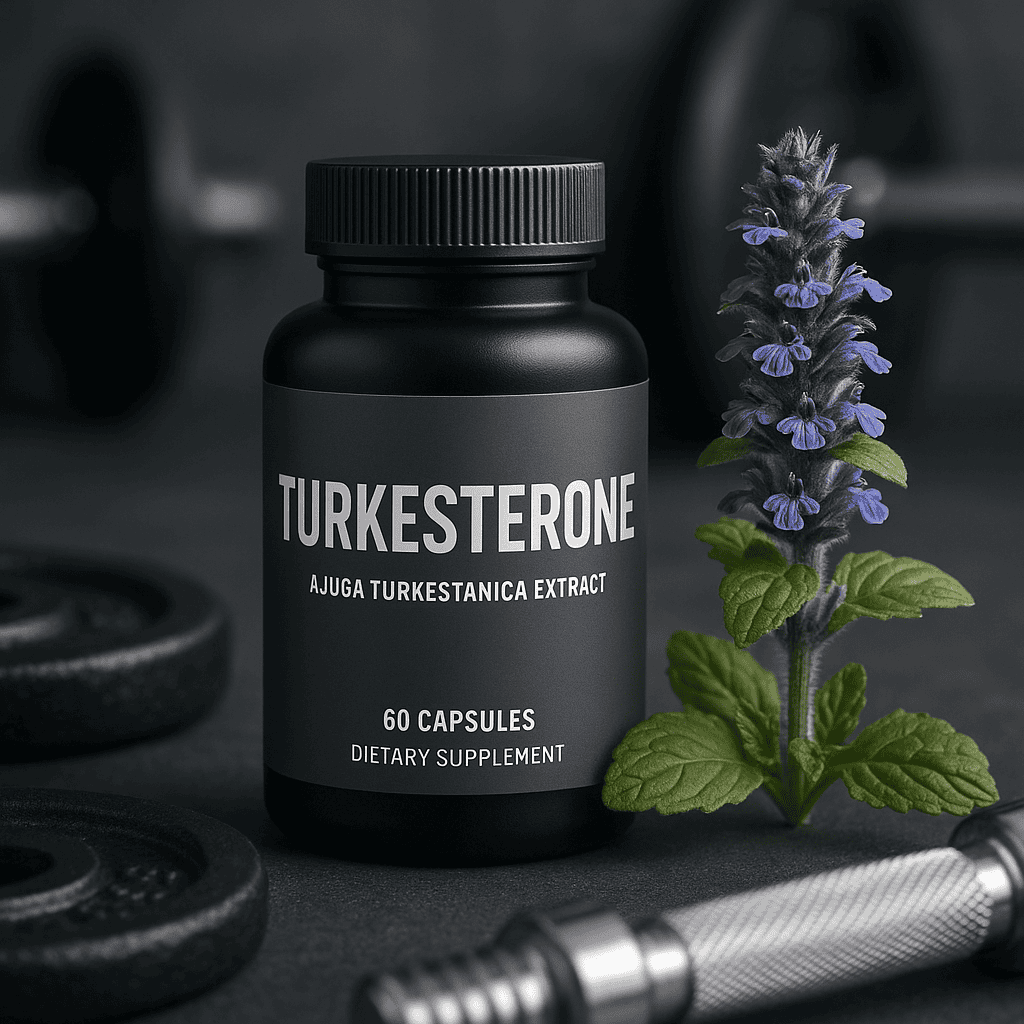 Ajuga turkestanica plant and turkesterone supplement powder