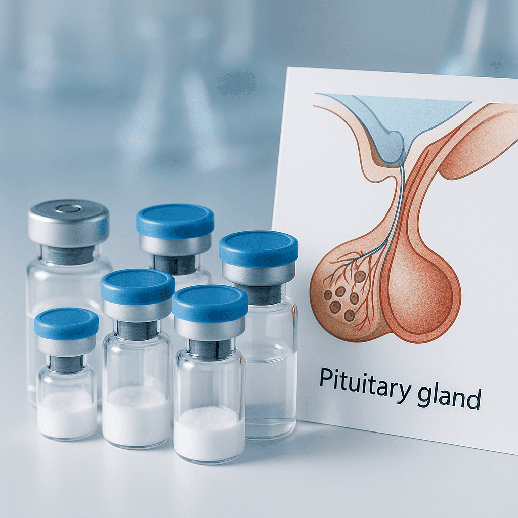 Hexarelin peptide and ghrelin receptor binding diagram