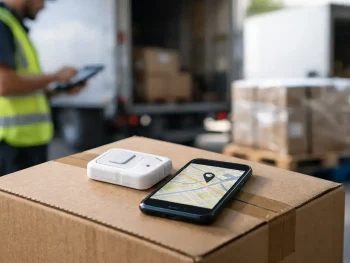 Smart GPS device on a package for cargo tracking and risk management.