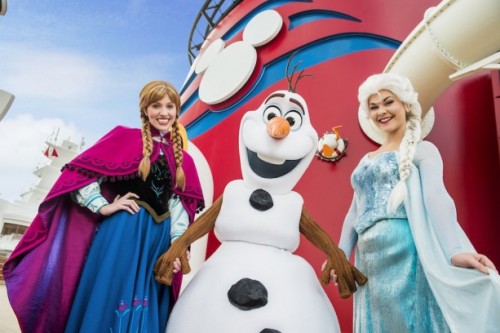 anna and elsa onbboard Disney Cruise Line
