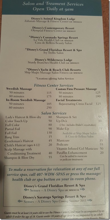 disney spas