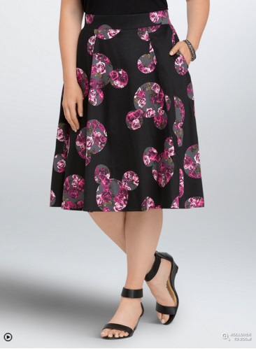 Torrid Disney Mickey Collection Floral Swing Skirt