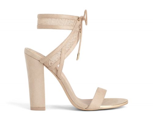 Chunky heel beige
