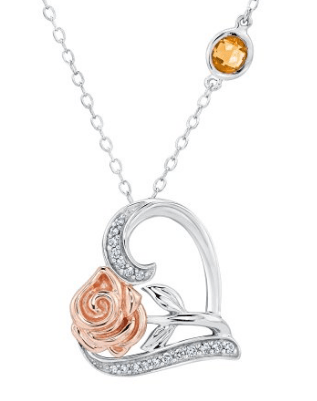 2016-08-28 04_01_46-Enchanted Disney Belle's Rose and Heart Diamond Pendant 1_10ctw _ Amazon.com