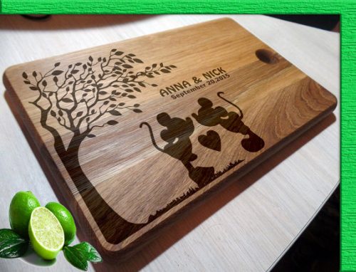 Disney cutting board wedding gift