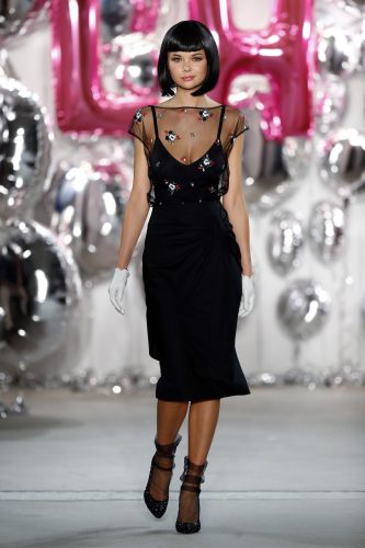 BERLIN, GERMANY - JANUARY 17:  A model walks the runway at the Lena Hoschek show during the Mercedes-Benz Fashion Week Berlin A/W 2017 at Kaufhaus Jandorf on January 17, 2017 in Berlin, Germany.  (Photo by Peter Michael Dills/Getty Images for Lena Hoschek)
