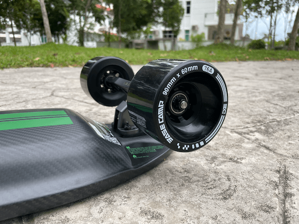 Close up photo of Basecamp Ghost wheels
