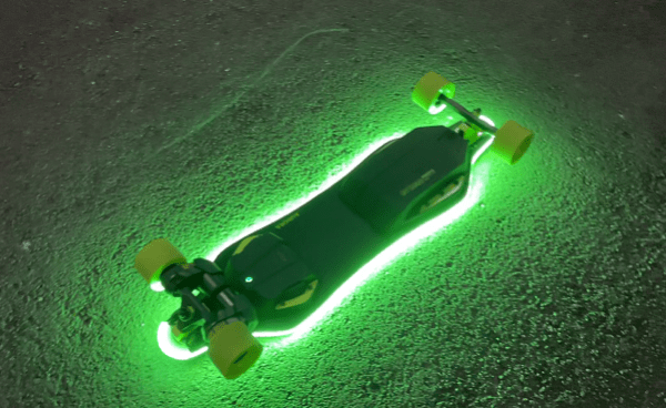 Photo of Meepo Aurora underside LED lights in the dark