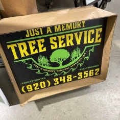 Durable tree service trailer displayed at I39 Supply, ideal for professional arborists and tree care businesses, featuring ample storage and easy mobility.