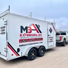 Mobile trailer dealership featuring MBEX trailers at I39 Supply, showcasing quality and durability for commercial and industrial needs.
