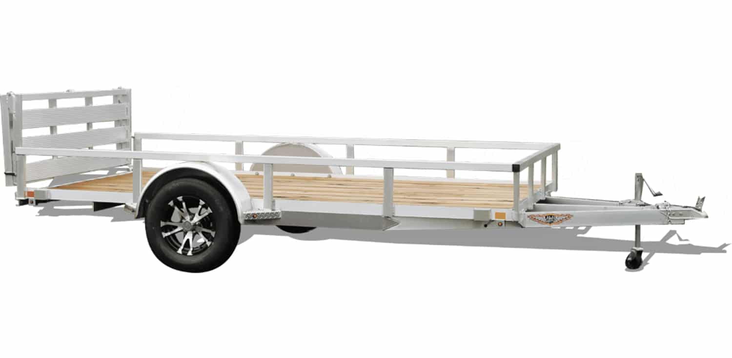 single axle aluminum rail side trailer