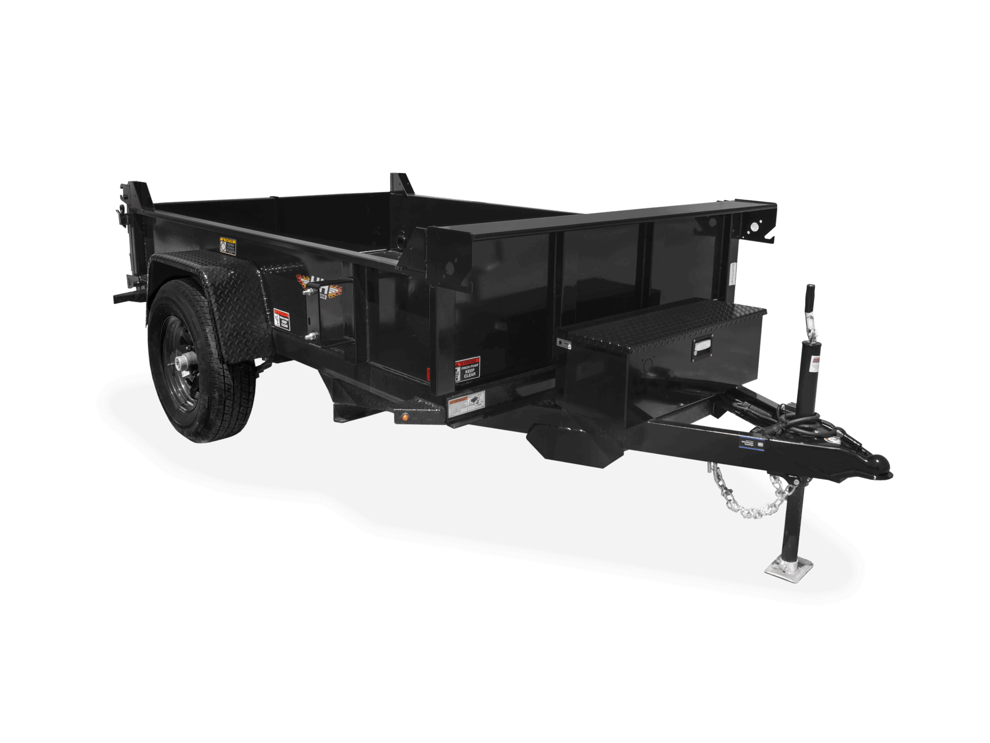 Durable single axle dump trailer ideal for homeowners, featuring a robust construction, easy loading, and reliable dumping capabilities for various yard and construction projects.