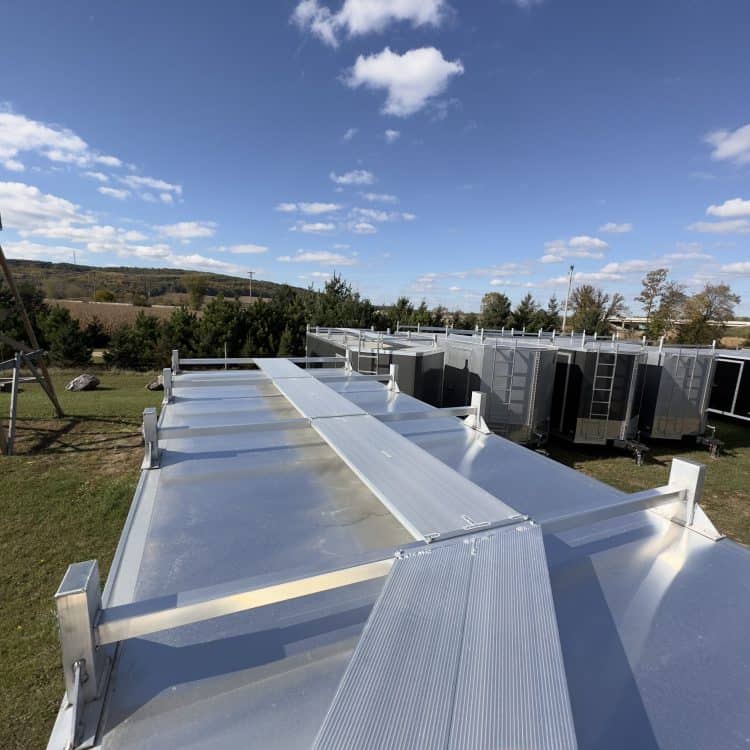 View of durable aluminum trailers available at I39 Supply trailer dealership, showcasing high-quality construction and versatile designs for various hauling needs.