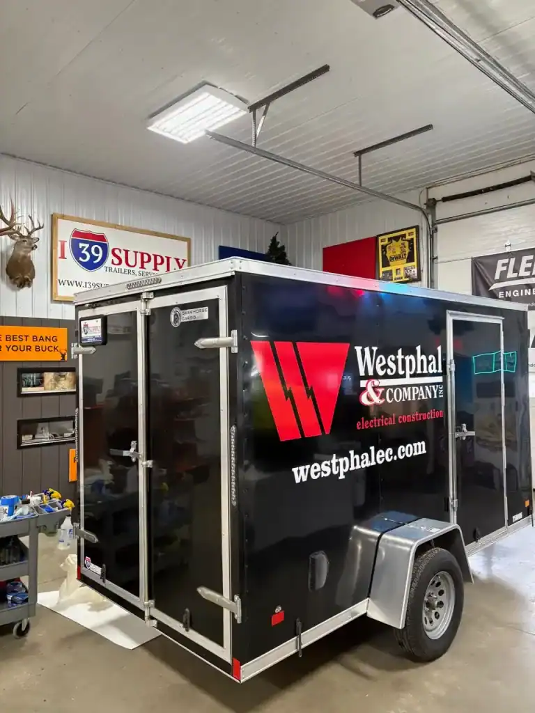 Trailer sales and service at I39 Supply with Westphal & Company trailers.