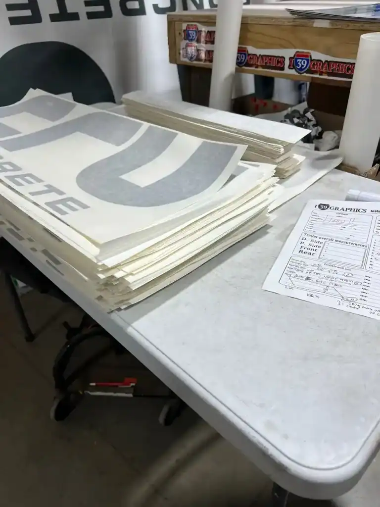 High-quality trailer graphics printing for custom trailers at I39 Supply Trailer Dealership. Durable, vibrant decals designed to enhance your trailer's appearance and branding.