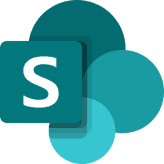Microsoft Teams logo with overlapping circles and"S" icon.