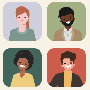 Team collaboration illustration for Agile modeling and shared vision development.