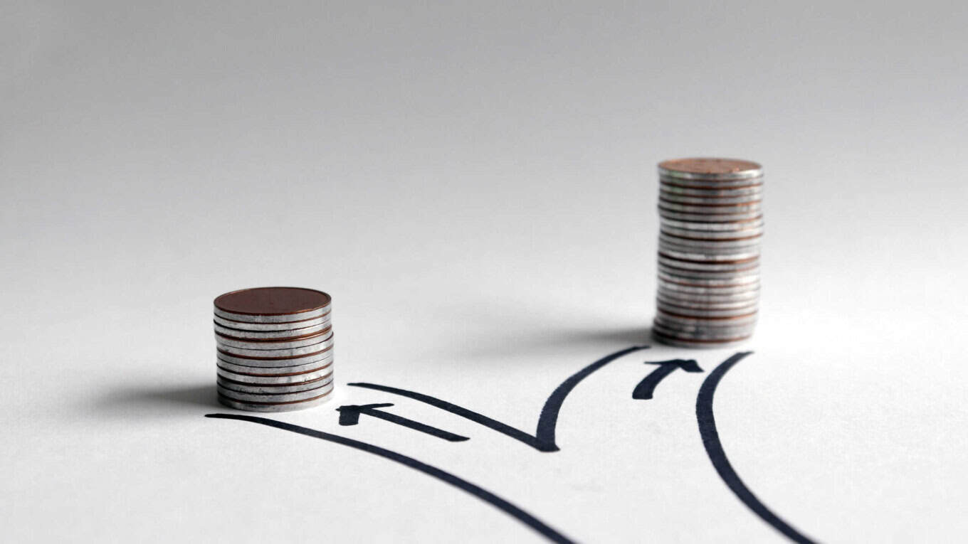 I3solutions logo with stacked coins representing financial growth.