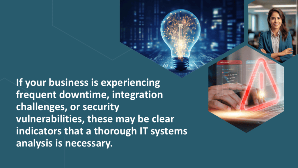 Business IT systems analysis to identify vulnerabilities and improve performance.