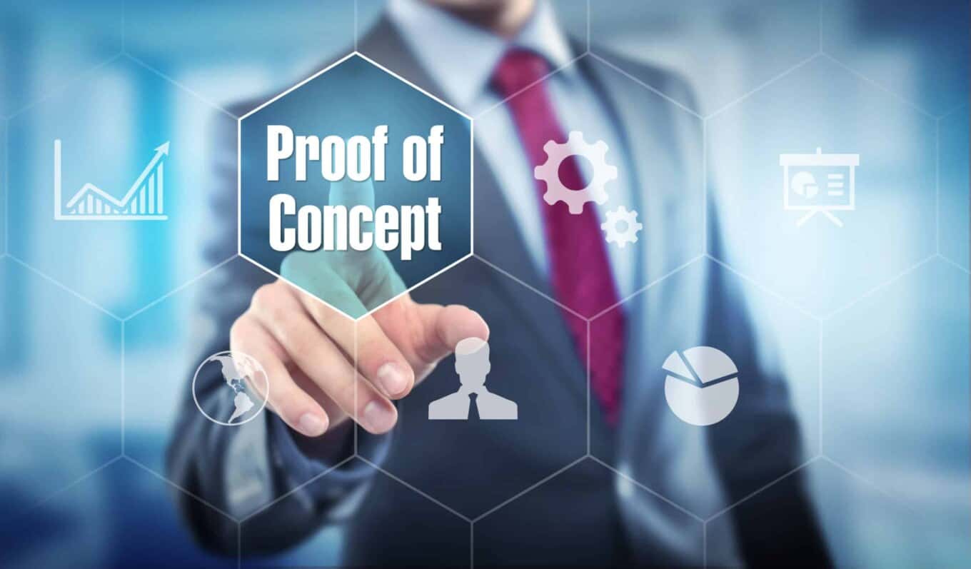 Business professional pointing to 