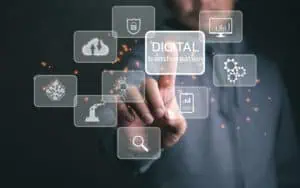 Digital transformation concepts with Microsoft tools for enterprise success.