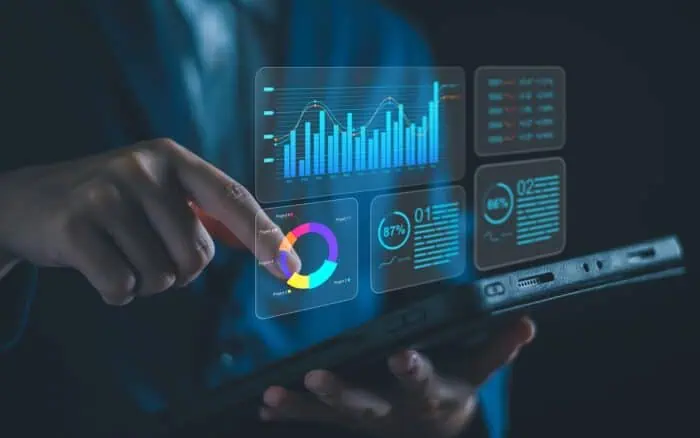 Interactive Power BI dashboard with analytics and data visualization tools.