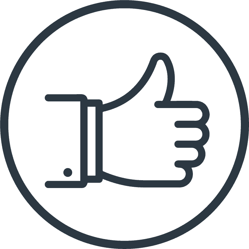 idocatering website icon - thumbs up ratings