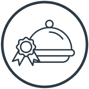 Symbol for customized menus with the finest, freshest ingredients by iDo Catering.